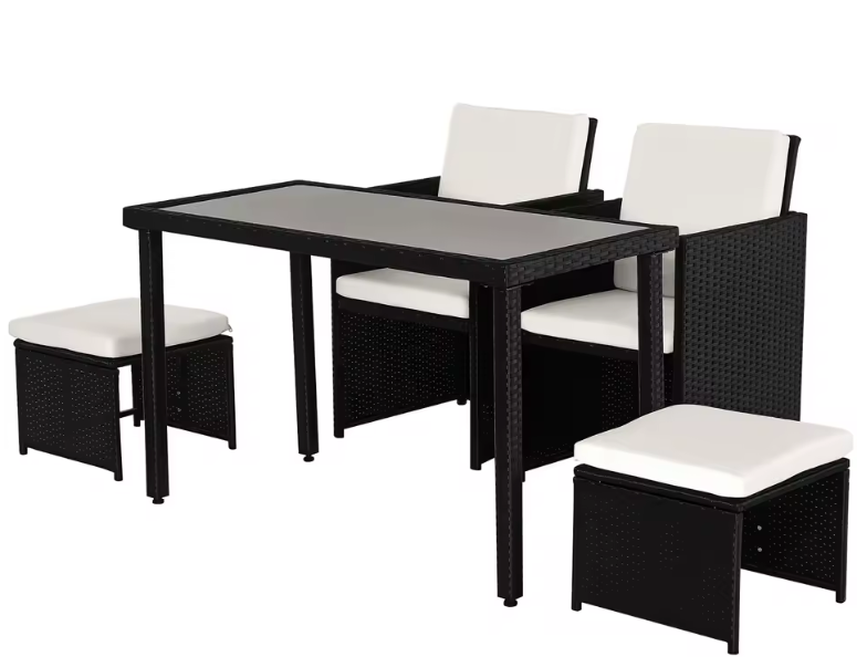 sklum es Salon de Jardin d’Angle avec Table à Manger