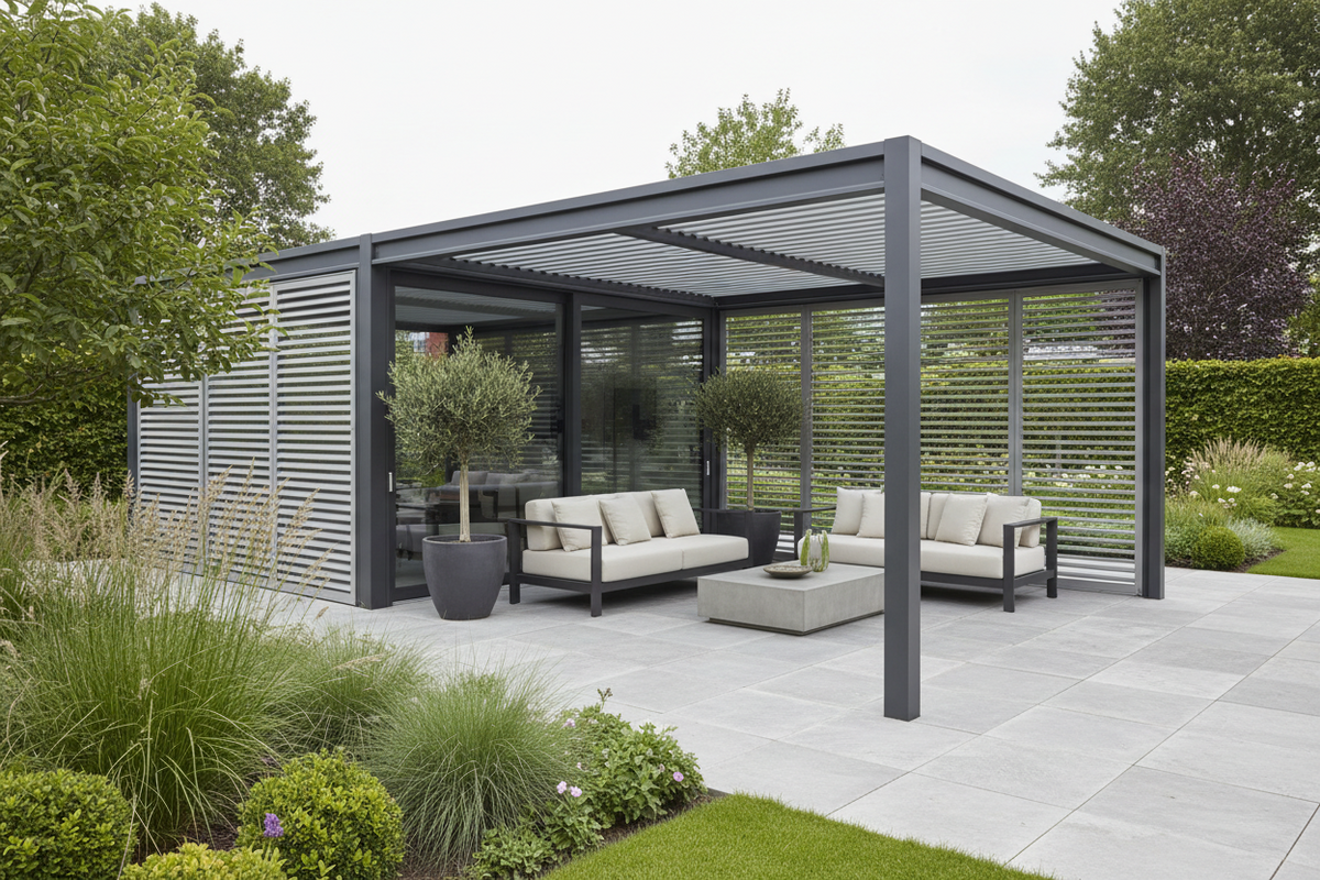 sklum es Pergola Bioclimatique Motorisée en Aluminium